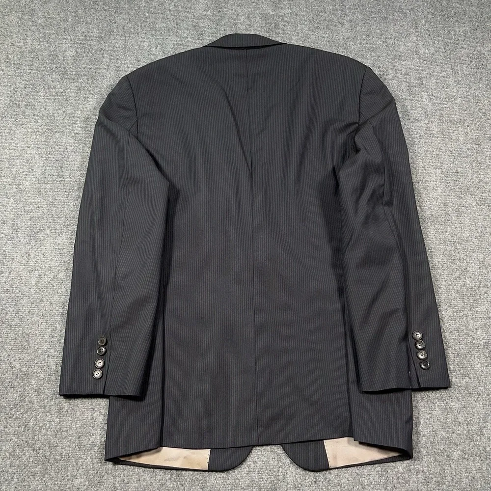 Mens Hugo Boss Sport‎ Coat Jacket Blazer 42S 100% Virgin Wool Blue Pin Stripe
